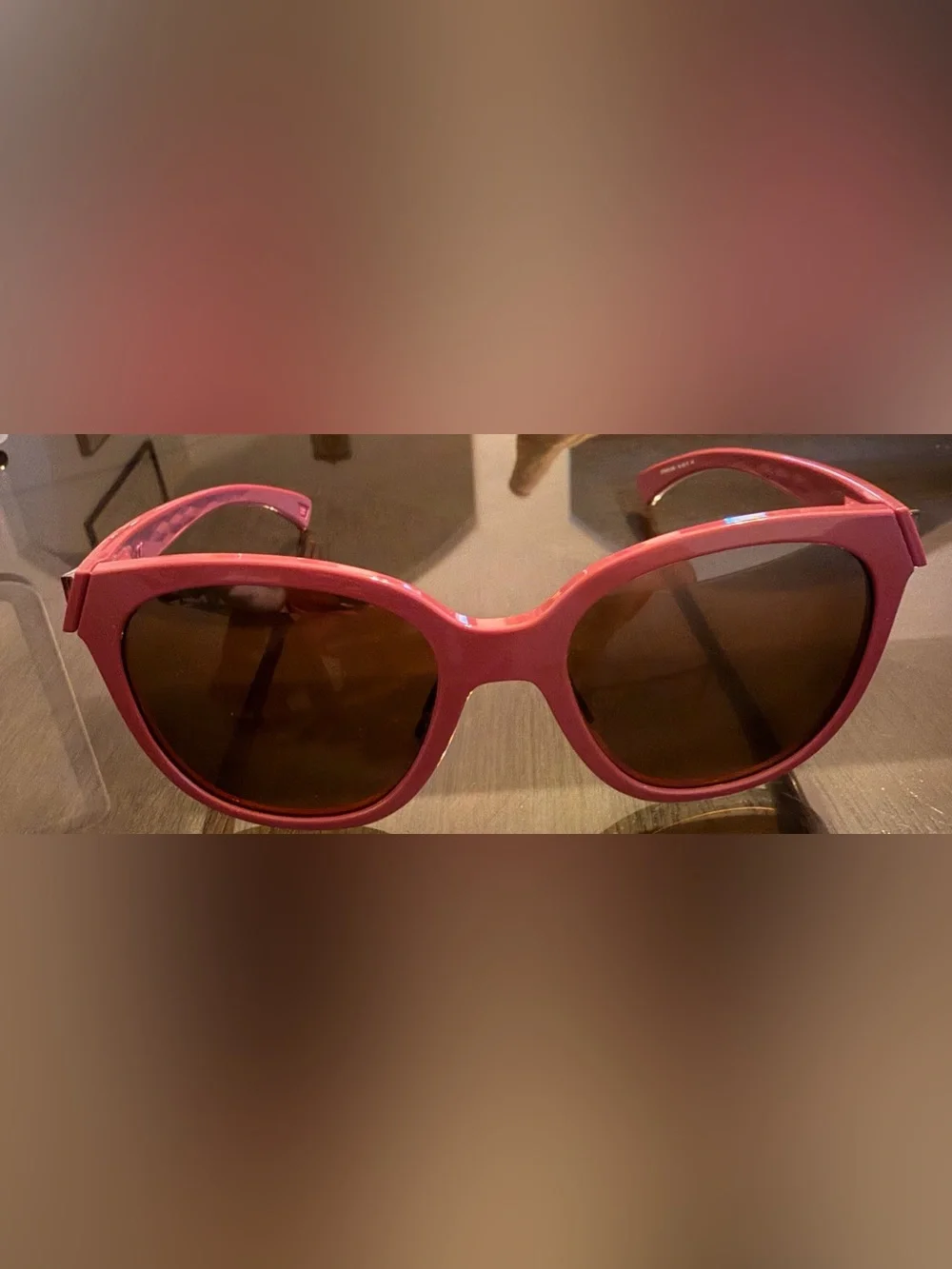 Oakley Pink Frame Sunglasses with Brown Lenses Used - Picture 1 of 4